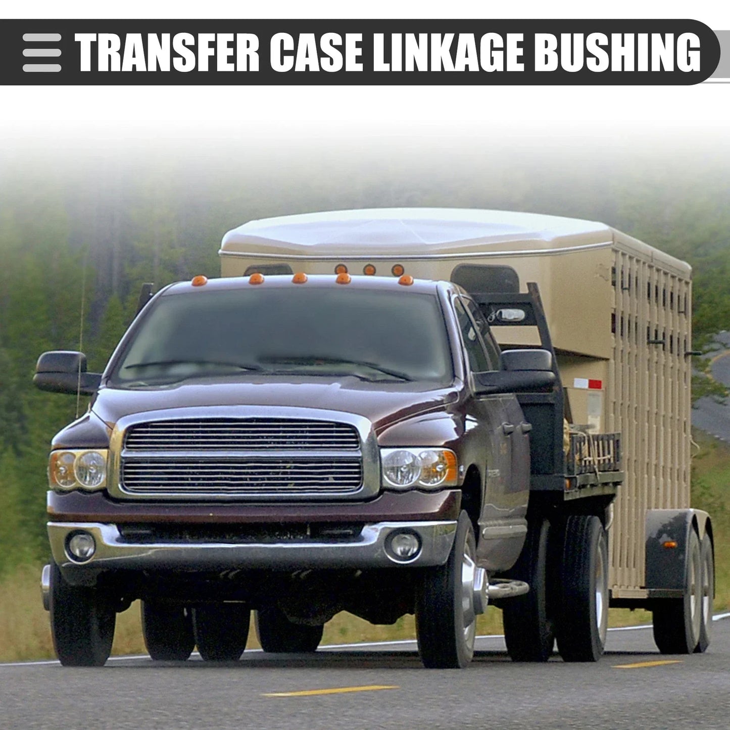 Transfer Case Linkage Bushing for Dodge Ram Rubber Black 4 x Pieces