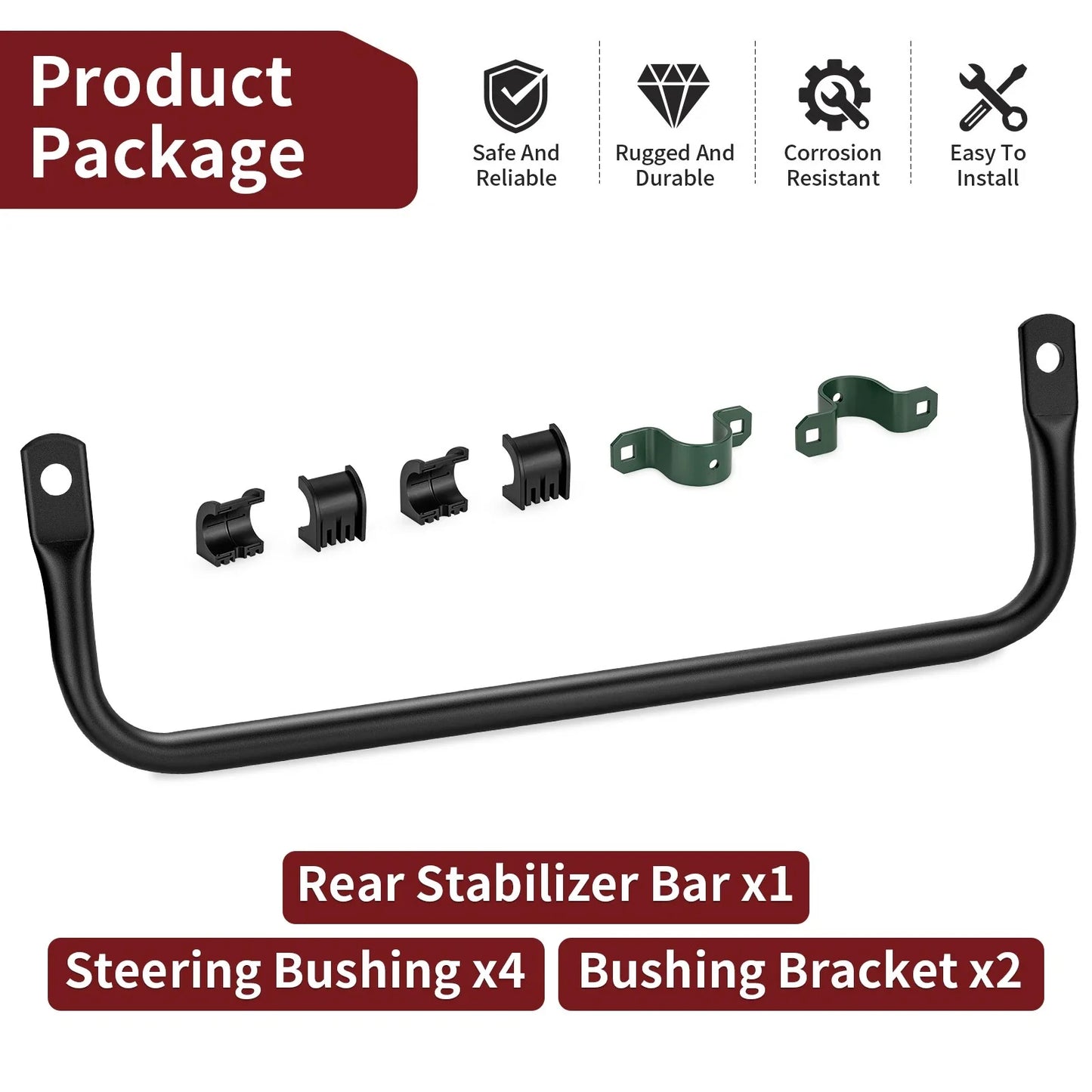 Rear Stabilizer Bar+Bushing+Bracket for Polaris Sportsman X2 550(2013–2014)