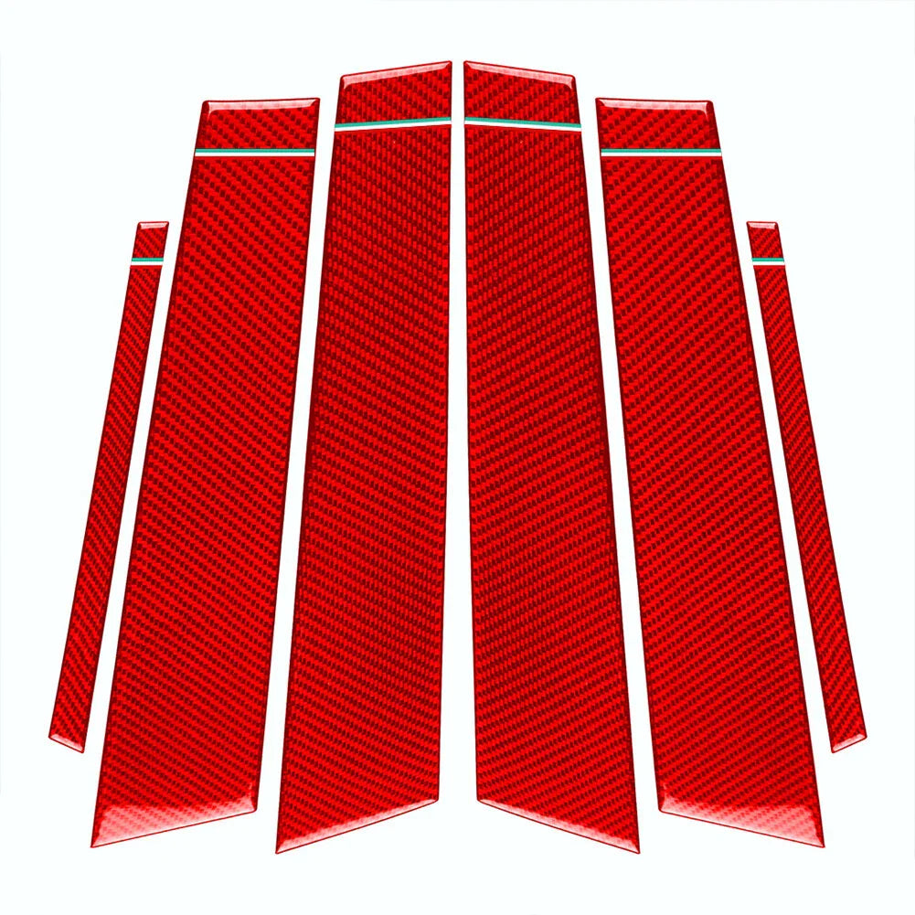 6 x B Pillar Post Panel Window Cover Trim for Alfa Romeo Giulia (2017-2021)