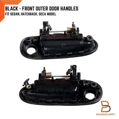 Black Front Outer Door Handles  for Toyota Corolla AE100 AE101 AE102 (92-98)