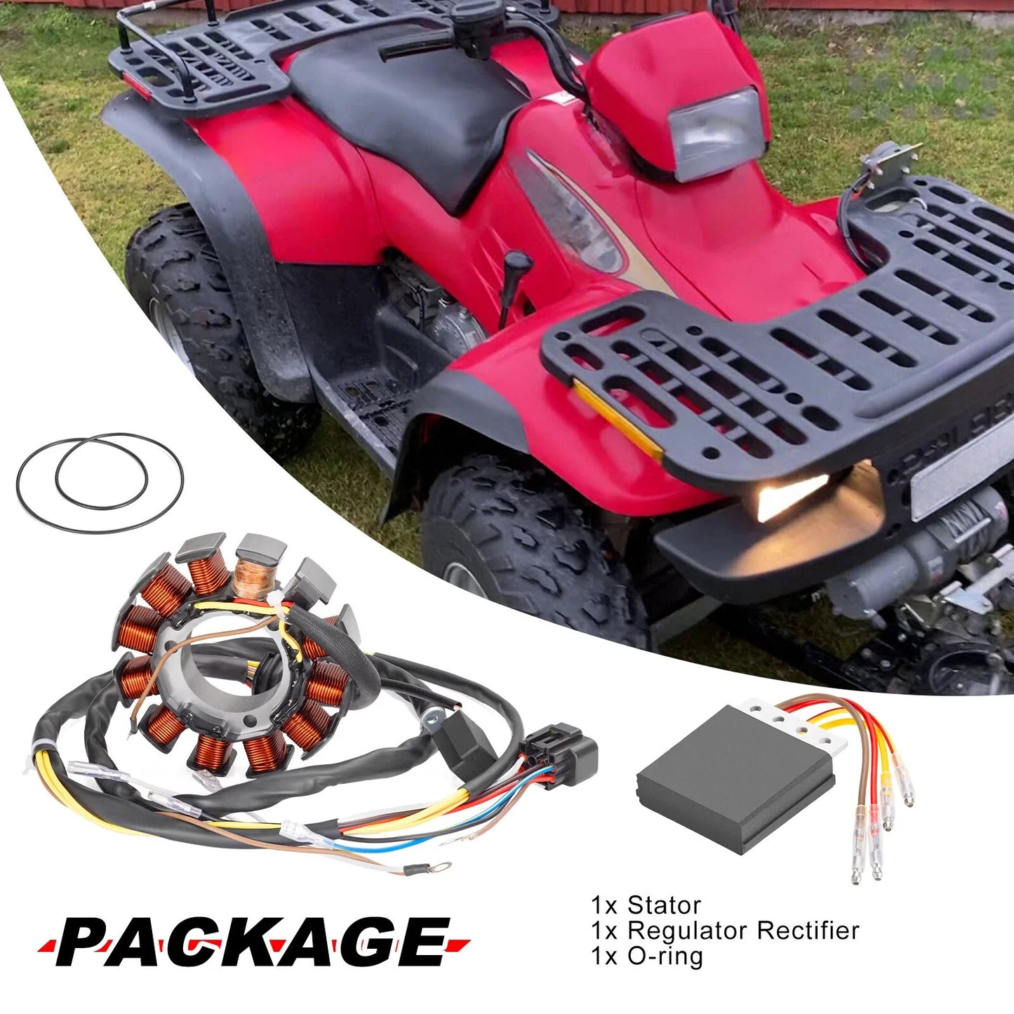 Stator W Reg Rectifier / 2x4/4x4 / Polaris Scrambler 500