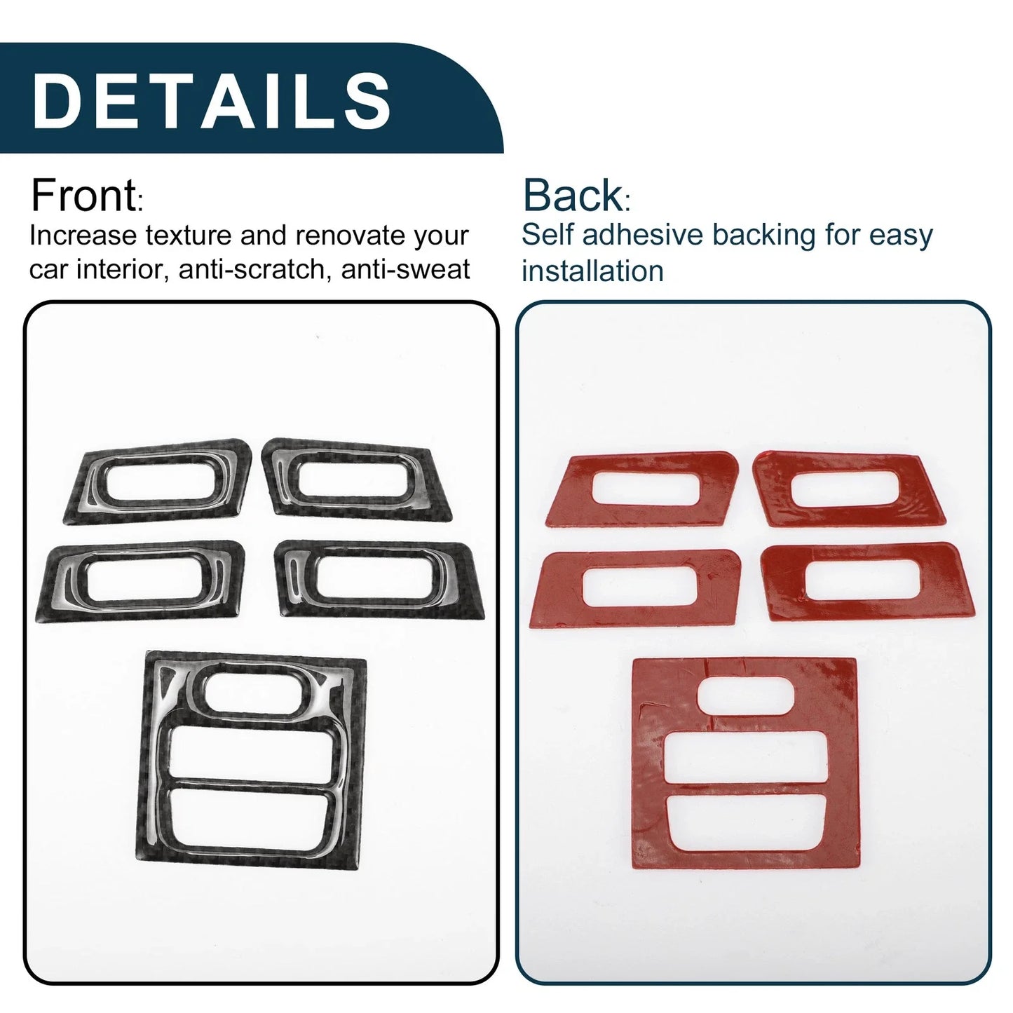 AC Vent Sticker 5pcs for BMW 3 Series E90 E92 E93 (2005 - 2012)