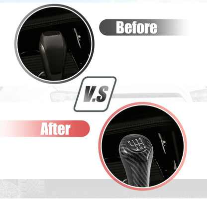Gear Shift Knob 6 Speed Manual Carbon Fiber Pattern for BMW