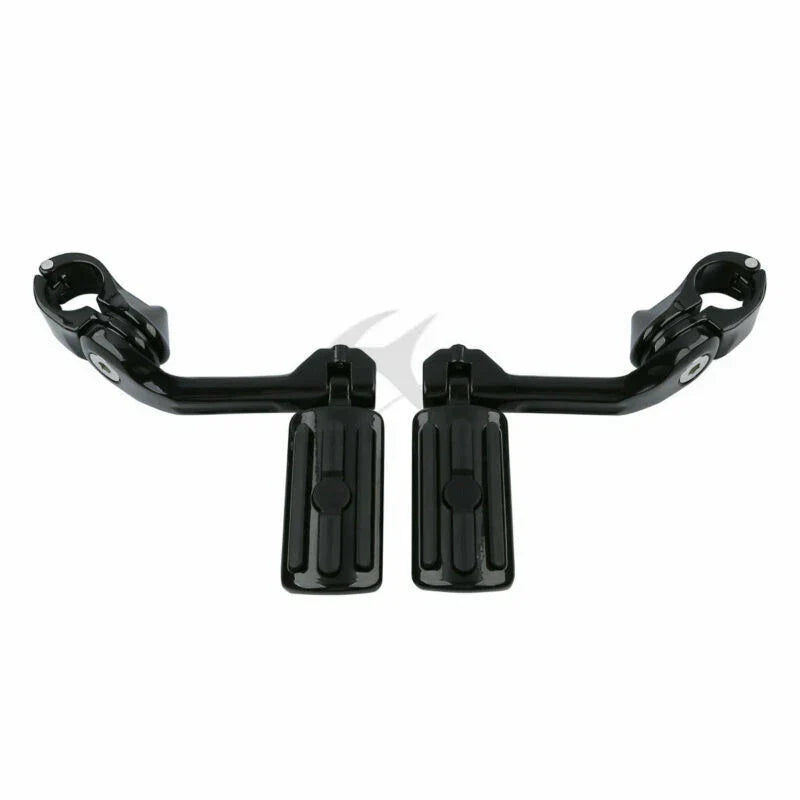 1 1/4" 32mm Long Angled Highway Bar Footpegs Mount for Harley