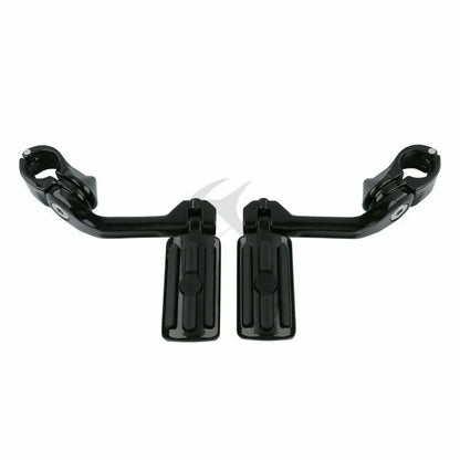 1 1/4" 32mm Long Angled Highway Bar Footpegs Mount for Harley