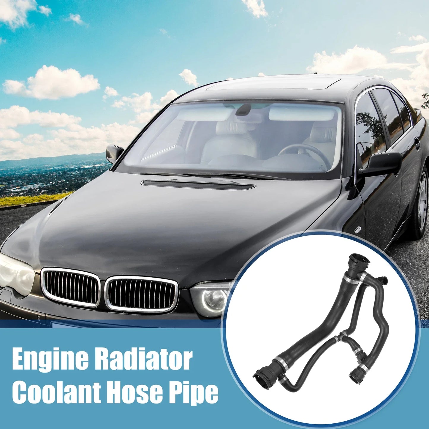 Engine Radiator Coolant Heater Hose for BMW 745i (2002 - 2005)