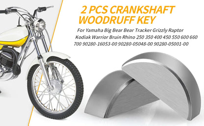 2X Crankshaft Woodruff Key Kit Yamaha YZ250A/B YZ360A/B