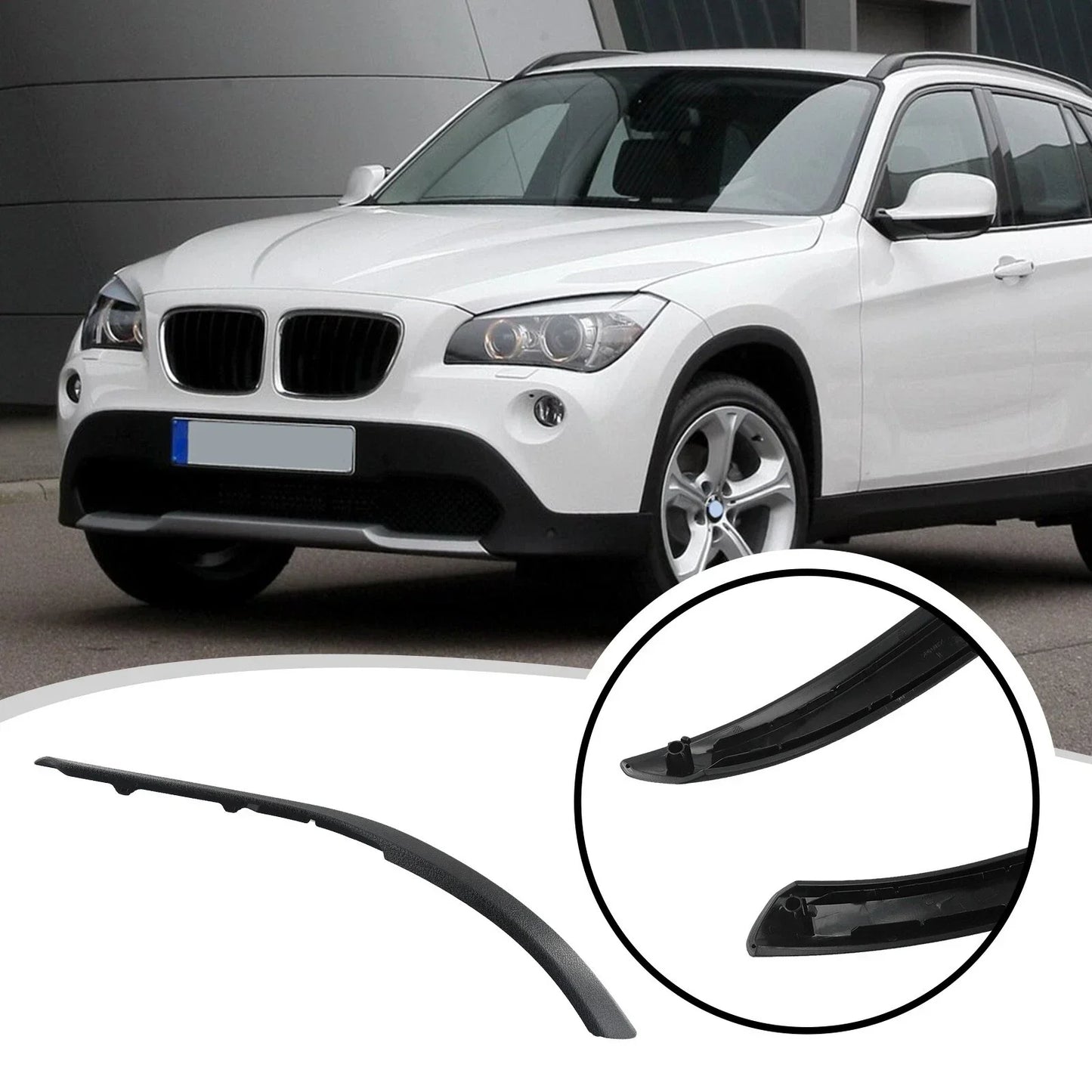 Left & Right Inner Door Handle Pull Panel Trim/Black for BMW X1 (2009–2016)