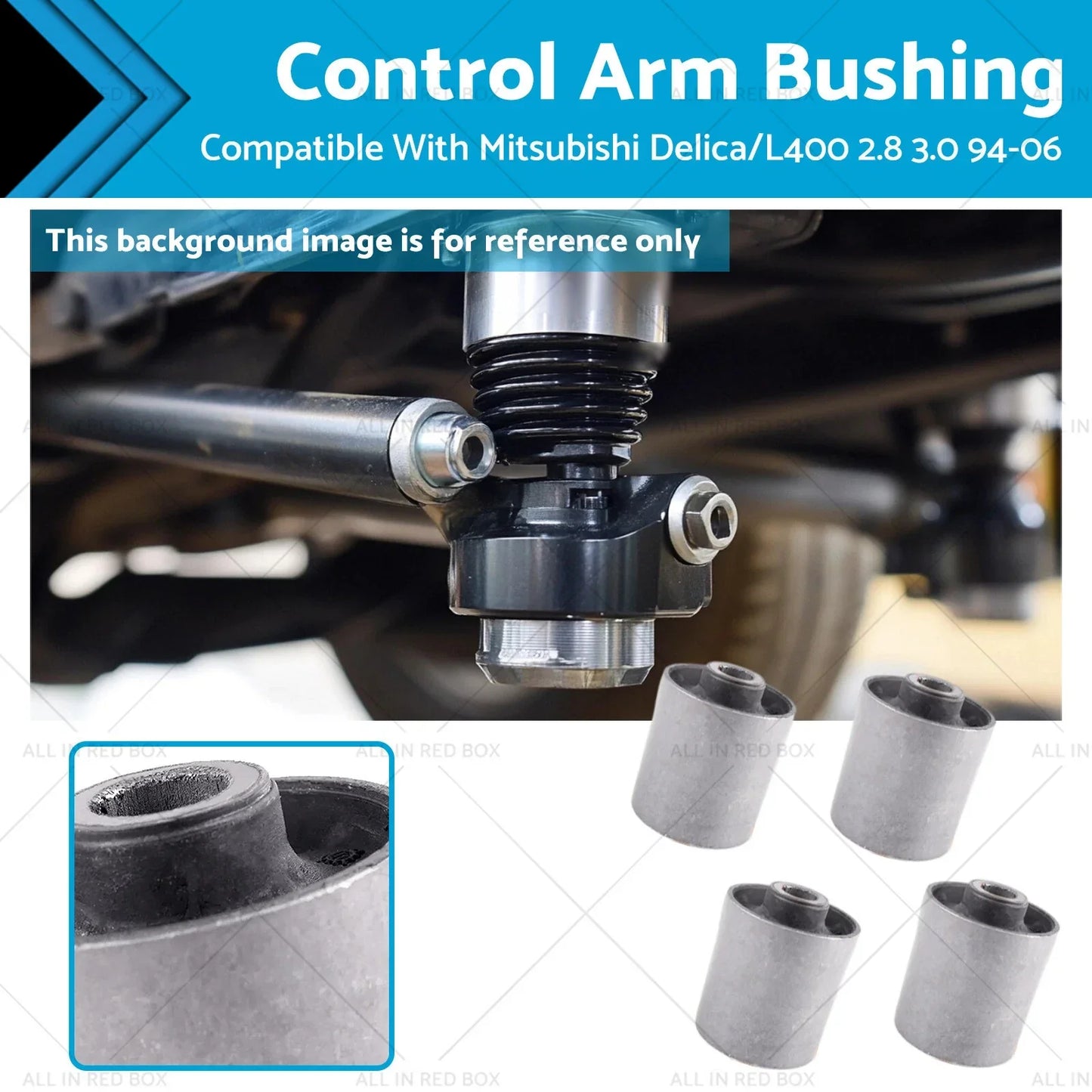 4 Lower Suspension Bushings for Mitsubishi Delica L400 (1994-2007)