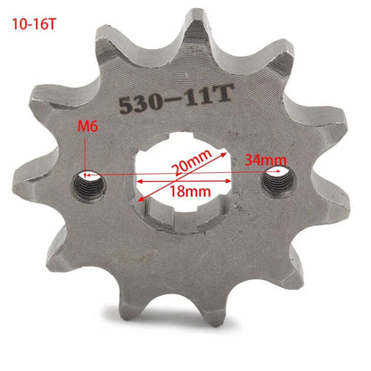 530 11T Chain Front Sprocket Cog 20mm for 125cc-350cc Dirt Bike ATV