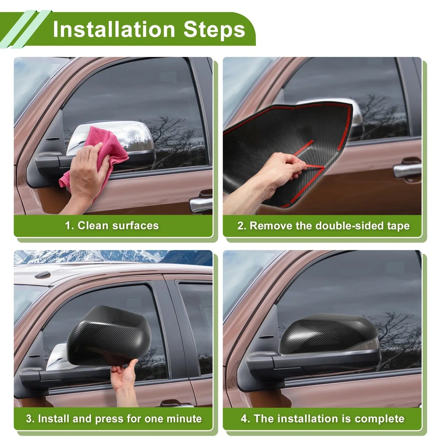 Left Right Side Mirror Cover Caps for Hyundai Elantra (2021-2024)