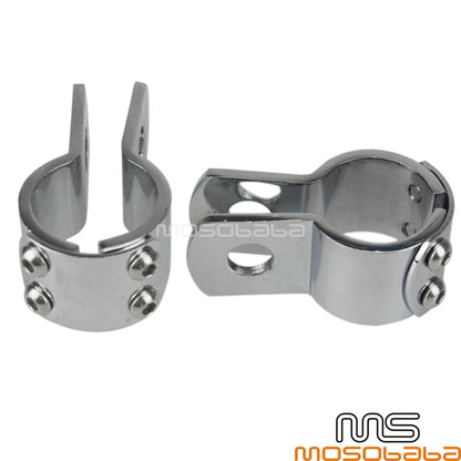 Highway Foot Pegs Mount Clamps 1-1/4" for Harley Honda