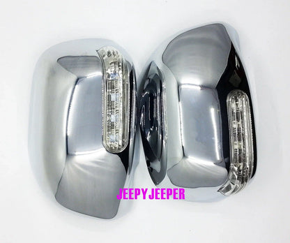 Chrome Mirror Cover LED for Toyota Hilux Fortuner Innova MK6 MK7 Vigo (05-14)