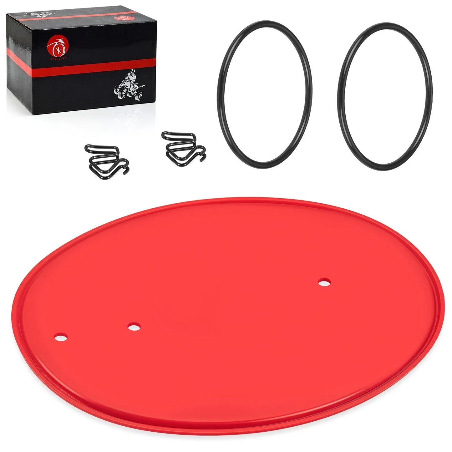 Red Front Number Plate with Mount Clips & Bands for Honda Z50R (1979-1987)