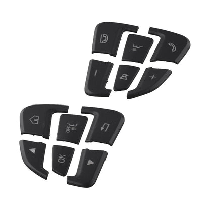 Black ABS Button Cover Sticker / 12pcs / Button Cover Sticker for Mercedes C-Class W205 (2014–2021)