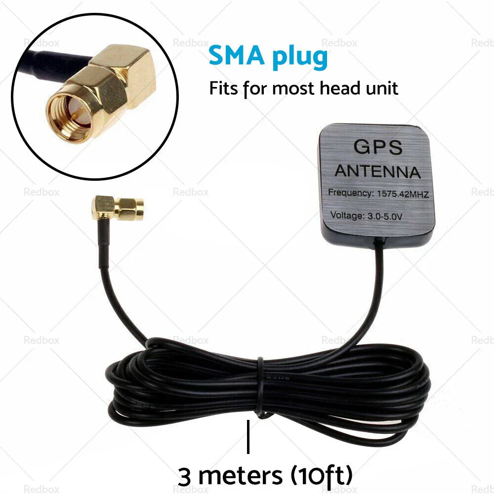 Active Aerial Extension Cable for Car DVD Head Unit Stereos GPS Antenna