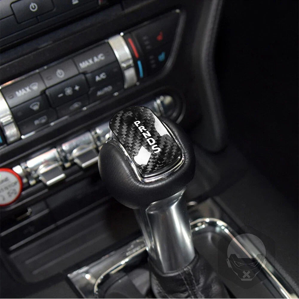 Carbon Fiber Gear Shift Knob Cover for 14-18 Ford Mustang