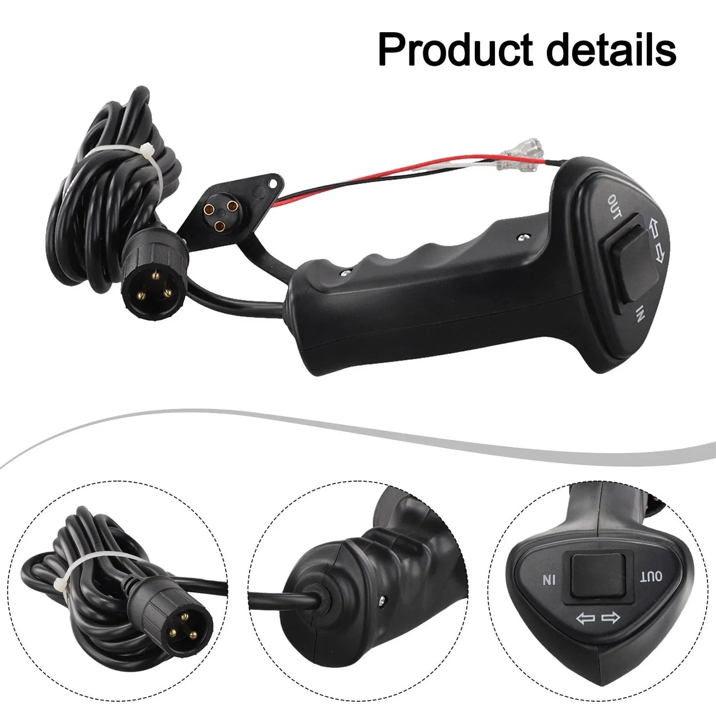 3-Pin Handheld Remote for Electric Winches for Cars and Trucks