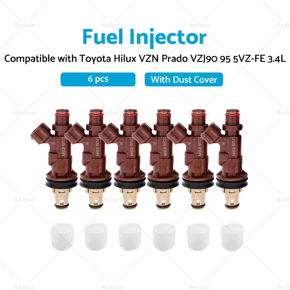 6PCS Fuel Injectors for Toyota Hilux Prado 5VZ-FE V6 3.4L (1996-2002)