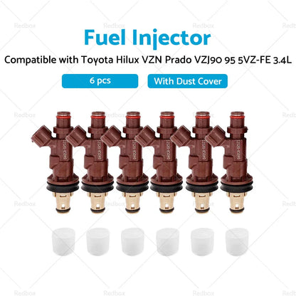 6PCS Fuel Injectors for Toyota Hilux Prado 5VZ-FE V6 3.4L (1996-2002)