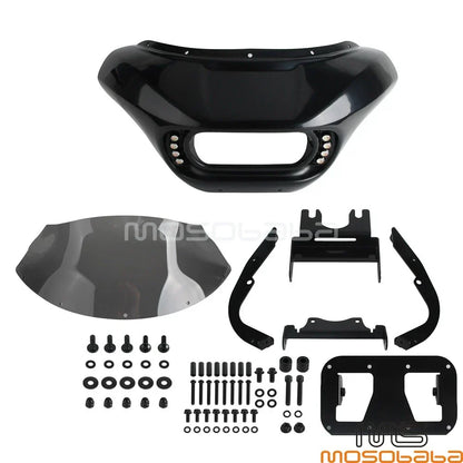 Dual Light Headlight Fairing Windshield Brackets for Softail Low Rider (2018-2023)