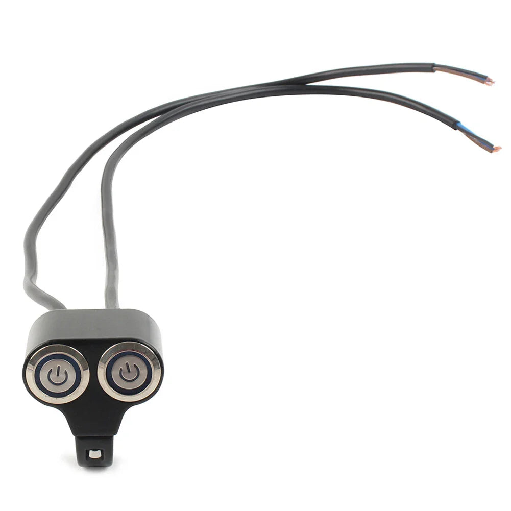 LED Motor Switch ON/OFF Headlight Fog Light Handlebar 22mm 7/8" for Motorcycle