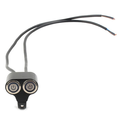 LED Motor Switch ON/OFF Headlight Fog Light Handlebar 22mm 7/8" for Motorcycle