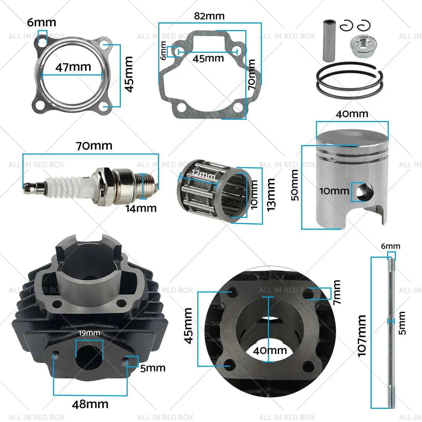 Yamaha PW50 PEEWEE50 Bore Barrel Cylinder Piston Kit