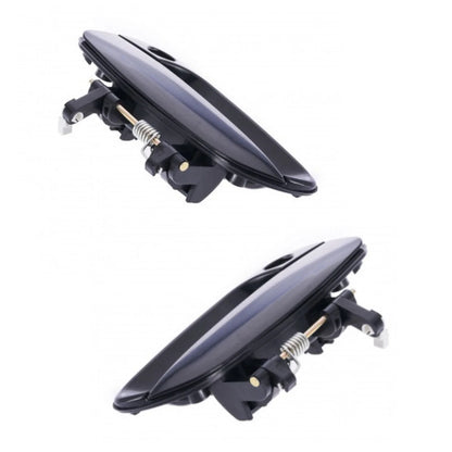 Door Handle Outer Set of 4 Black FrontRear LeftRight Hyundai Elantra(2001–2006)