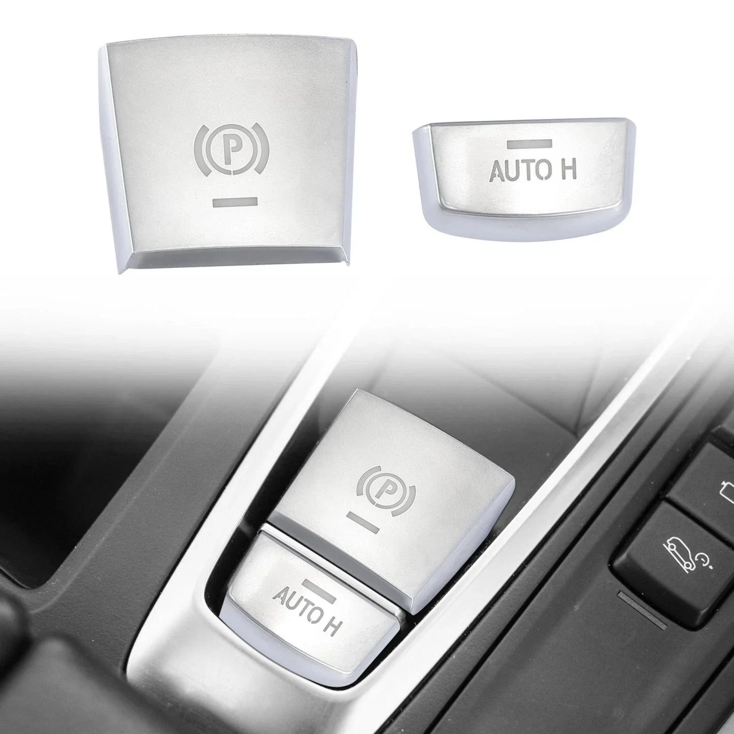 Set Parking Brake Switch P Button Covers for BMW X4 X5 X6 X7 (2011-2017)
