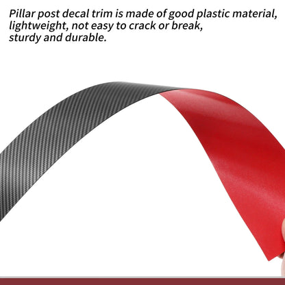 Door Pillar Window Trim for Hyundai IX35 2022-2024 Carbon Fiber Black