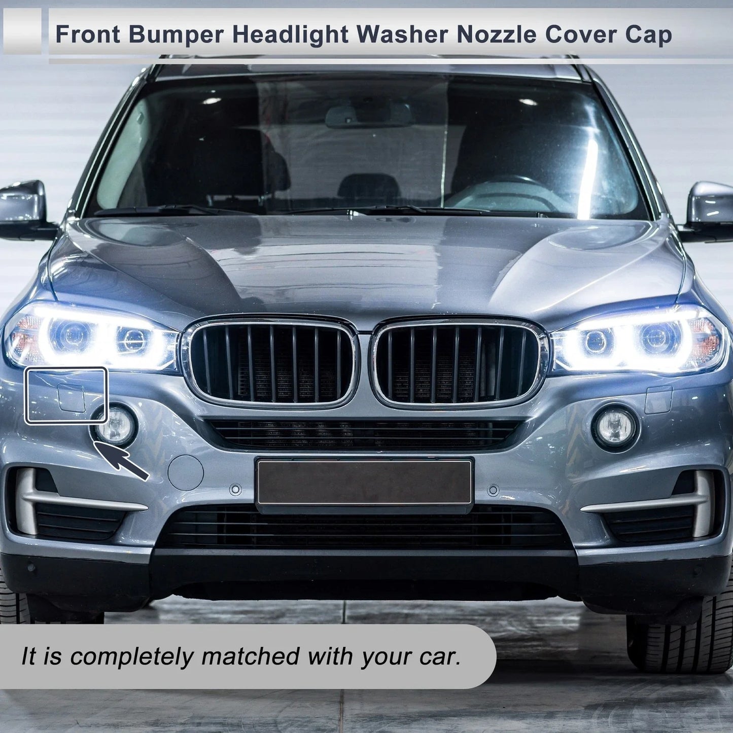 Front Right Side Bumper Headlight Washer Nozzle Cover Cap for BMW X5 Blue