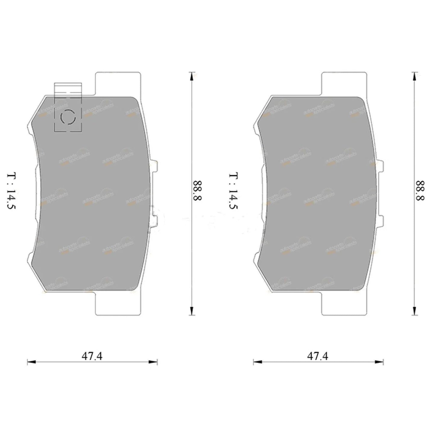 Rear Disc Brake Pads Set for Honda Legend (1991-1998)
