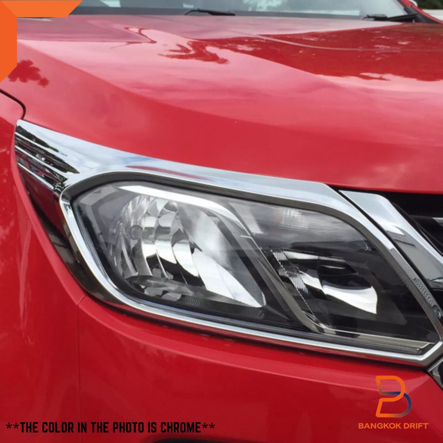 Matte Black Head Tail Light Lamp Cover Trim for Holden Colorado (2016-2023)