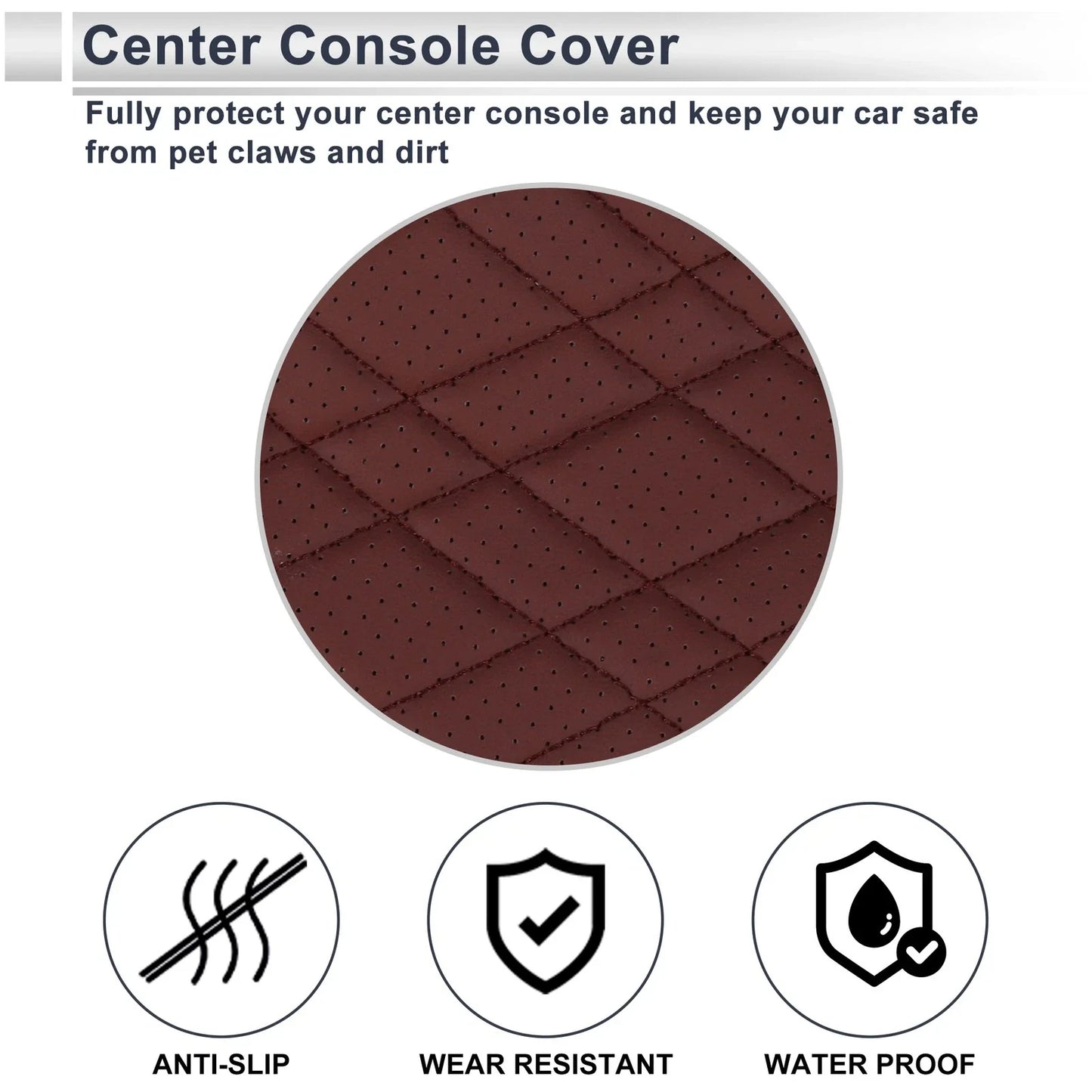 1 Pc Center Console Cover for BMW X1 (2016-2022) Wine Red