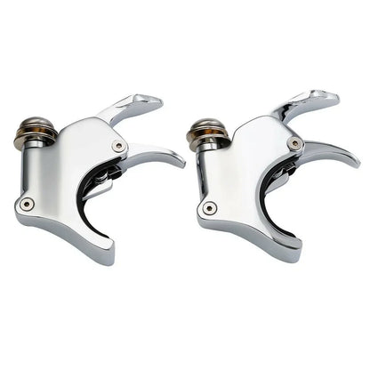 3x 39-49mm Quick Release Chrome Windshield Clamps for Harley Dyna Sportster