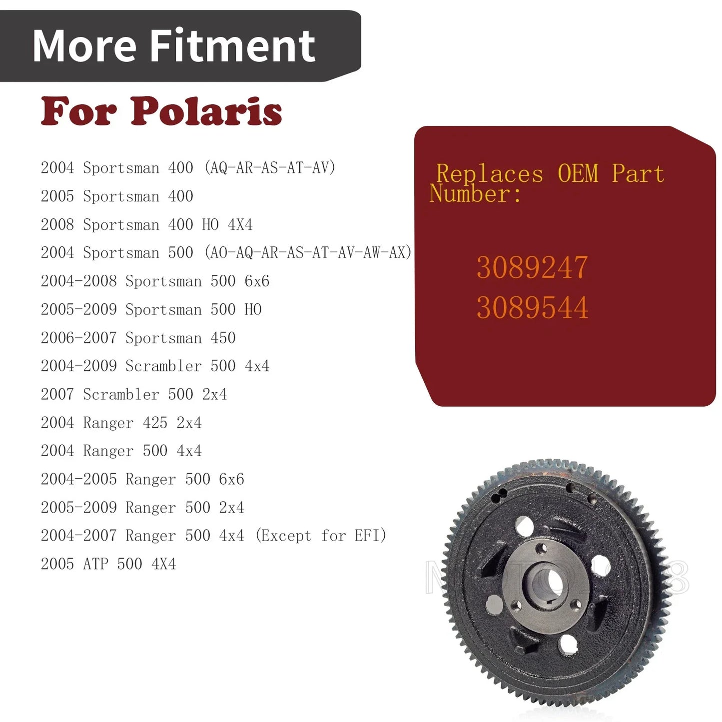 Flywheel for Polaris Sportsman 400 450 500 Scrambler Ranger 500 (1999–2020)