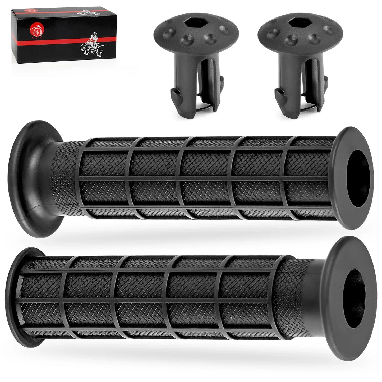 Handlebar Grips & End Caps for Honda Recon/Rancher/Foreman/Rubicon/Rincon (1999–2012)