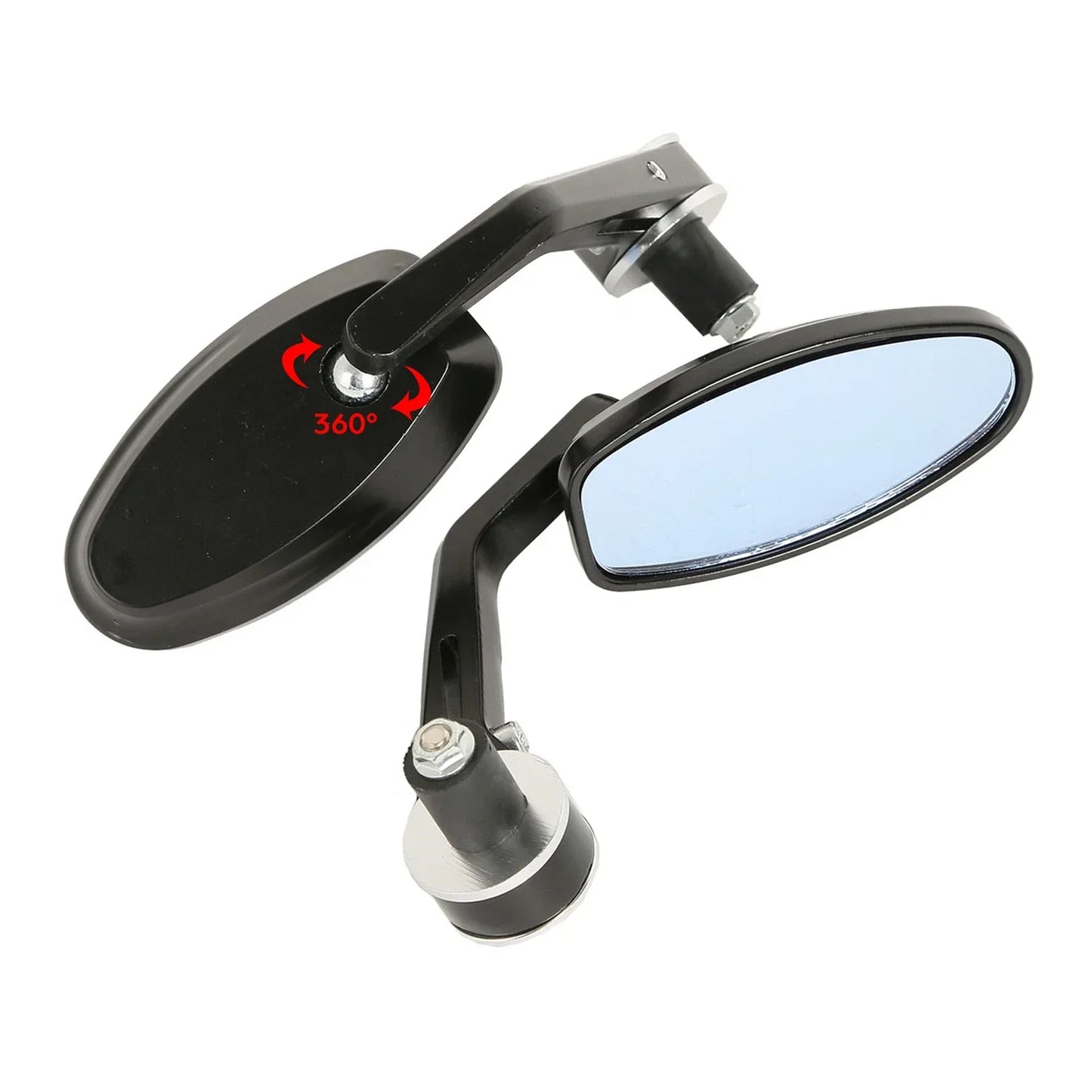 7/8" Handlebar Bar End Rearview Mirrors for Honda Street Bike Chopper