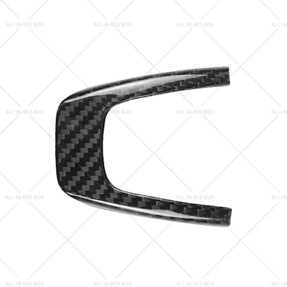 Black Carbon Fiber Steering Wheel Cover for Fiat 500 Abarth 09-19