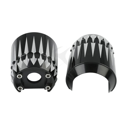 Black Lower Fork Slider Covers for Harley Road Street Electra Glide (84-2013)