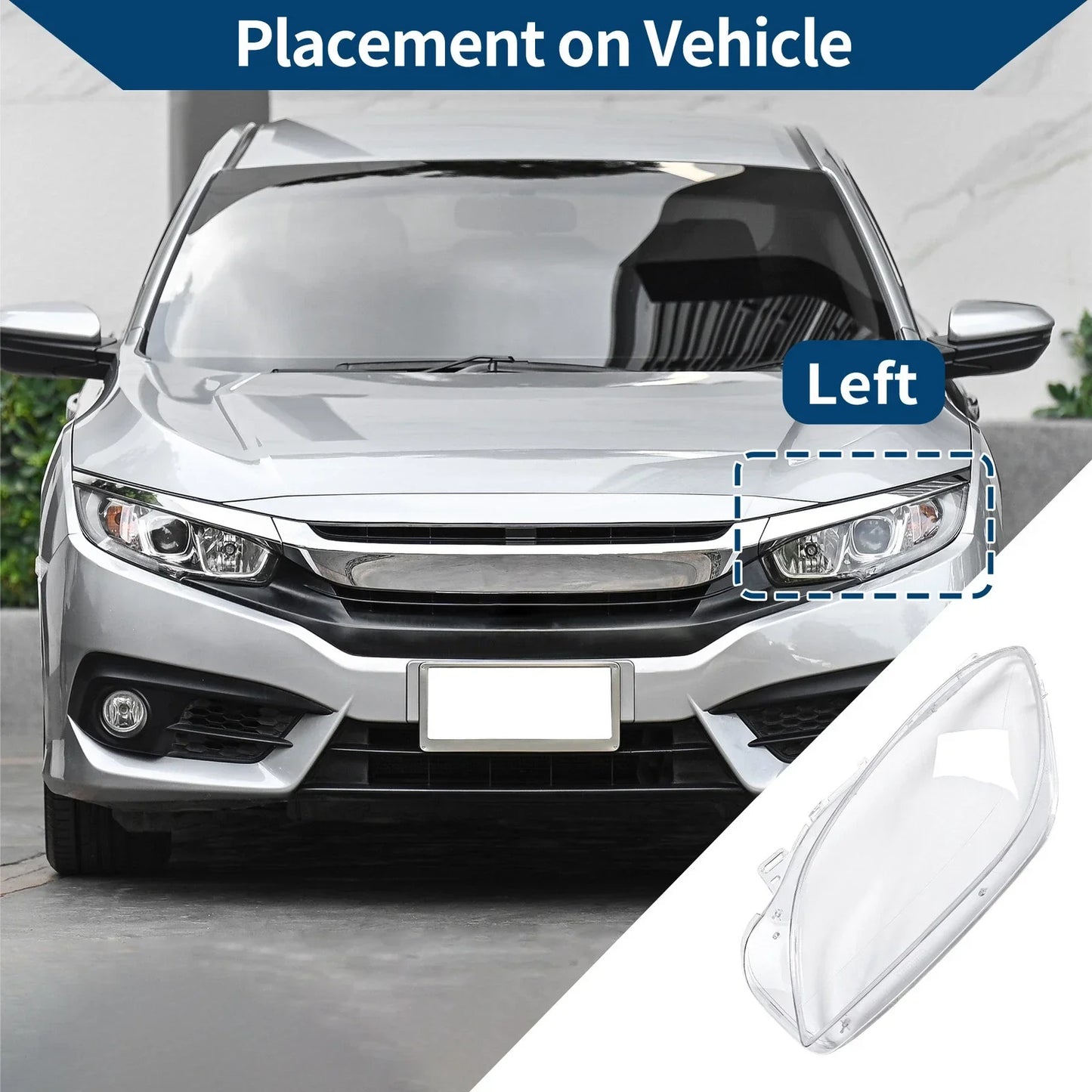 Front Left Headlight Lens Cover for Mercedes-Benz ML350 (2012-2015)