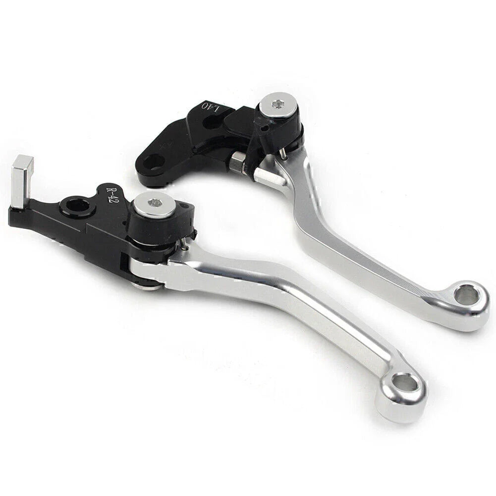 Silver CNC Pivot Clutch Brake Levers for Suzuki DRZ400S/SM/E (2000-2022)