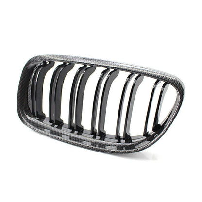 Carbo & Black Double Slat Front Kidney Grille for BMW E90 E91 325i 328i 335i (09-12)