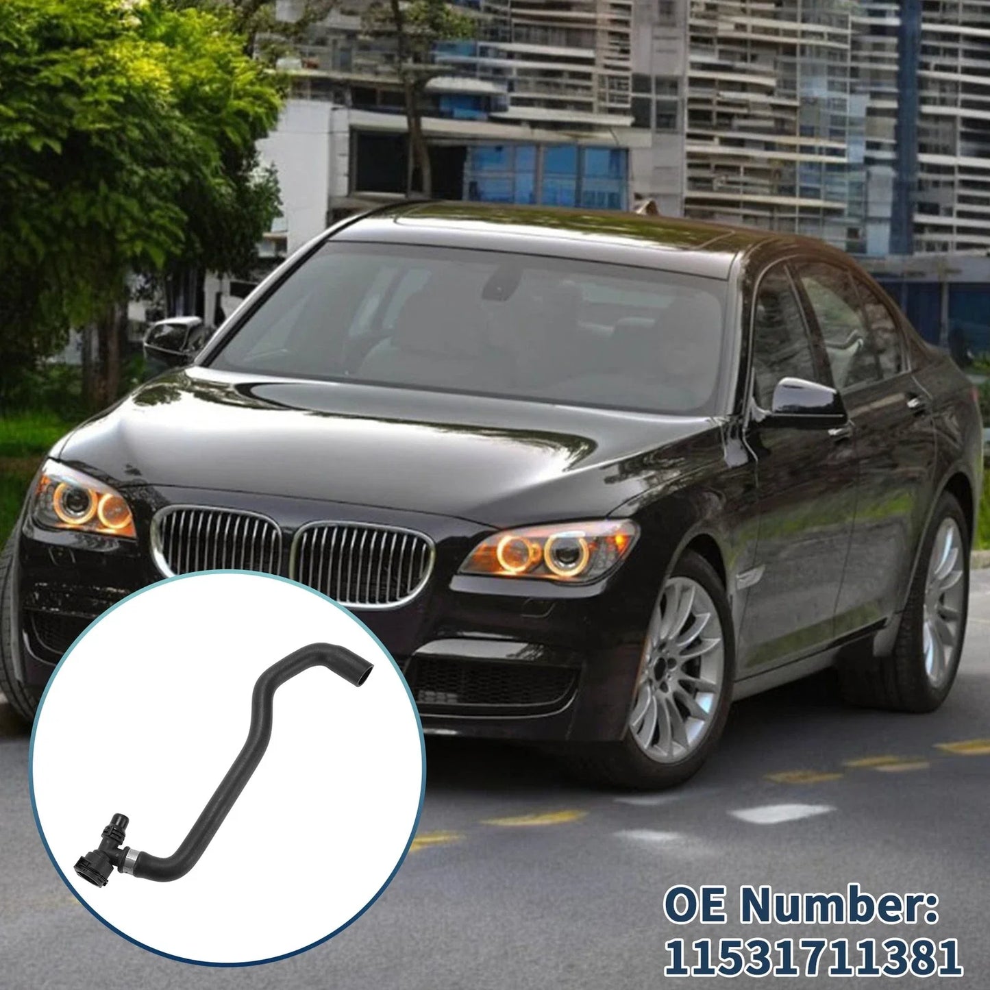 Radiator Hose for BMW 740i 740iL (1998 - 2001) Rubber