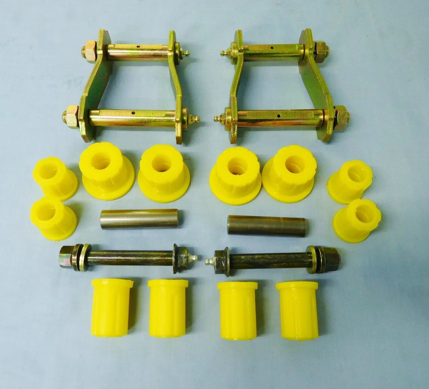 Rear Greasable Shackles & Pins Plus Poly Bush Kit for Hilux LN111 (1988-1997)
