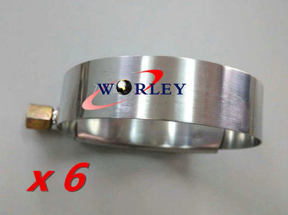 6 x 3 Inch Steel T-Bolt Silicone Hose Clamp for Car (79-87mm)
