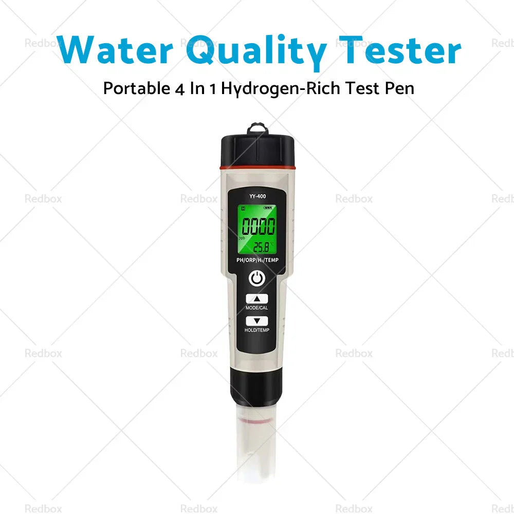 4 in 1 Hydrogen-Rich Water Quality Tester for PH/ORP/TEMP Meter