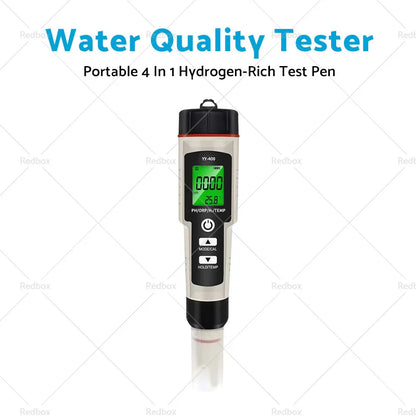 4 in 1 Hydrogen-Rich Water Quality Tester for PH/ORP/TEMP Meter