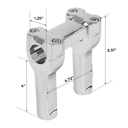 4" Handlebar Bar Risers for Harley Dyna Low Rider Softail